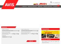 Sitio web de Avis Rent A Car