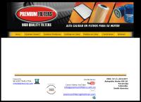 Sitio web de Premium Filters Ltda.