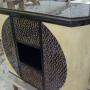 Mueble con bambu y pergamino