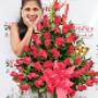Subido por visitante en 31/03/2016 - Arreglo en forma piramide 40 rosas