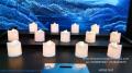 Lampararios con velas led o con bombillo llama.