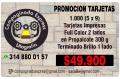 Tarjetas  4x4 brillo total 1 lado