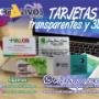tarjetas transparentes, tarjetas en 3d bogota
