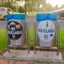 caneca parque en acero inoxidable tipo Barcelona