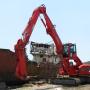 Tijera cizalla en cargador manipulador materiales