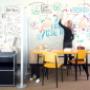 Wallcovering tablero borrable