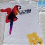 Camiseta Blanca Cuello Redondo Adulto Estampada