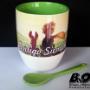 Mug Semi Cónico con Cuchara (Personalizado)
