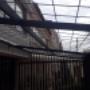 Marquesina con reja de seguridad. Teja policarbonato superplast