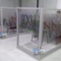 Divisiones a media altura con pelicula sandblasting y logo