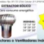Extractor eolico cero consumo energético