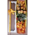 Caja de rosas salmon