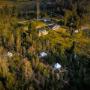 Imagen del espacio que ocupa nuestra zona de Glamping en este bosque lleno de tranquilidad